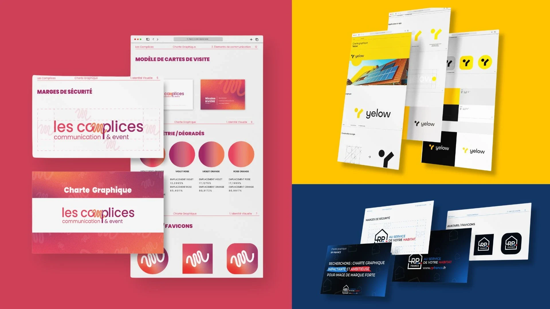 Charte graphique Applications mockup - Les Complices Charte graphique Applications mockup - Les Complices