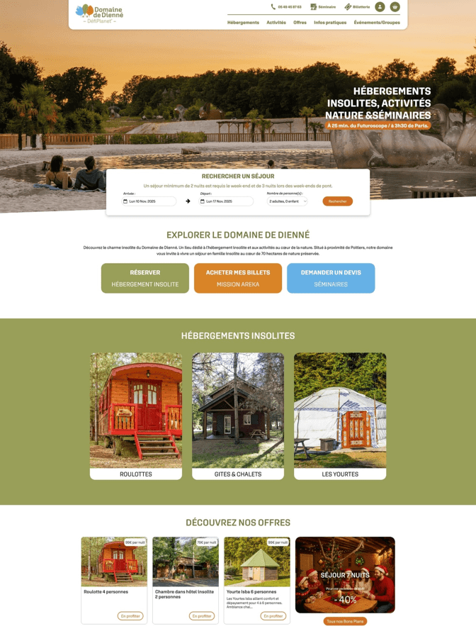 Nouveau site web Domaine de Dienné - Novembre 2025