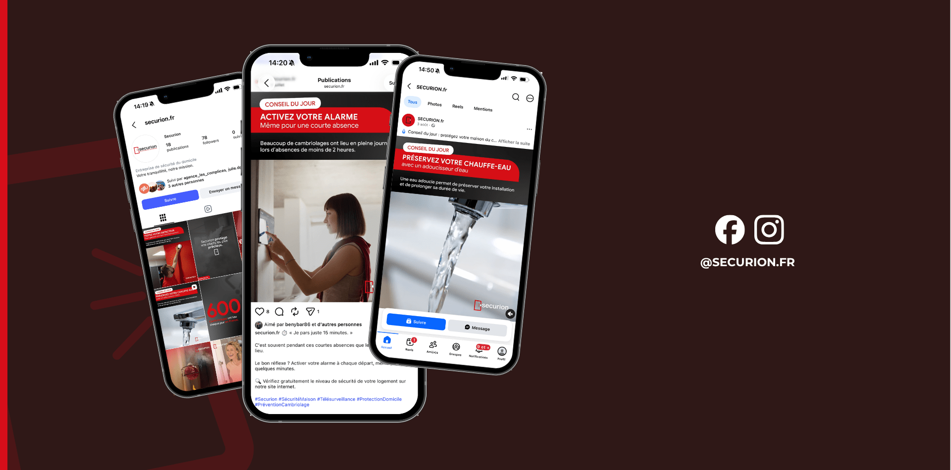 Animation des réseaux sociaux pour Securion - Les Complices