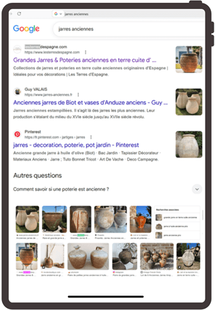 Referencement Google et Google Images Jarres Anciennes site marchand - Les Terres d'Espagne Referencement Google et Google Images Jarres Anciennes site marchand - Les Terres d'Espagne