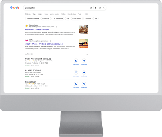 Référencement du site Studio Equilibre dans Google - Les Complices