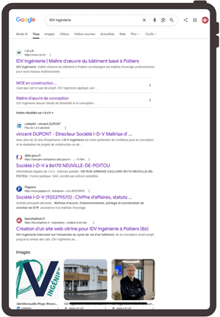 Referencement mots clés SEO site vitrine IDV Ingénierie - Les Complices Referencement mots clés SEO site vitrine IDV Ingénierie - Les Complices